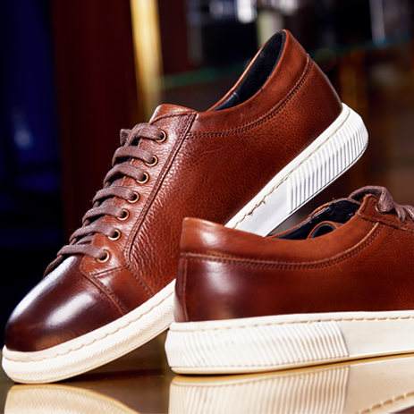 Brown Leather Sneakers