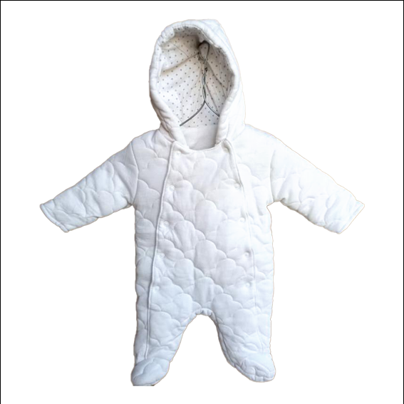 White Baby Romper