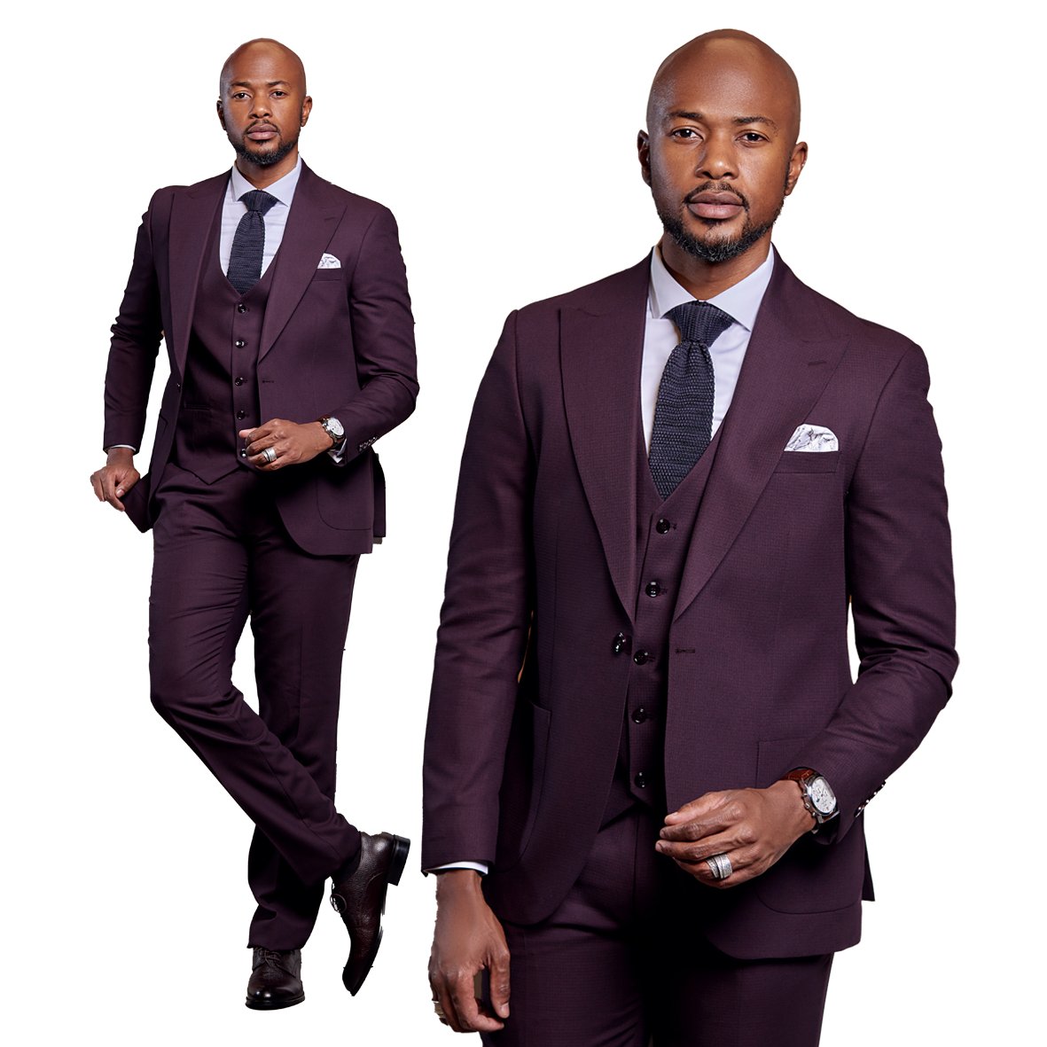 3piece Purple Suit