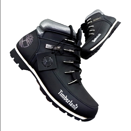 Black Timberland sport boots