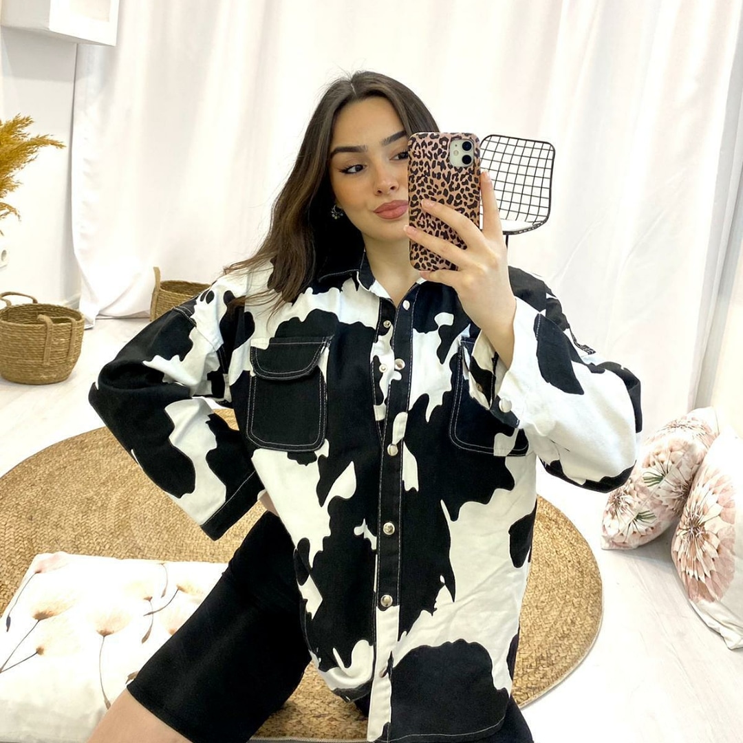 Baddie Cow Print Jacket