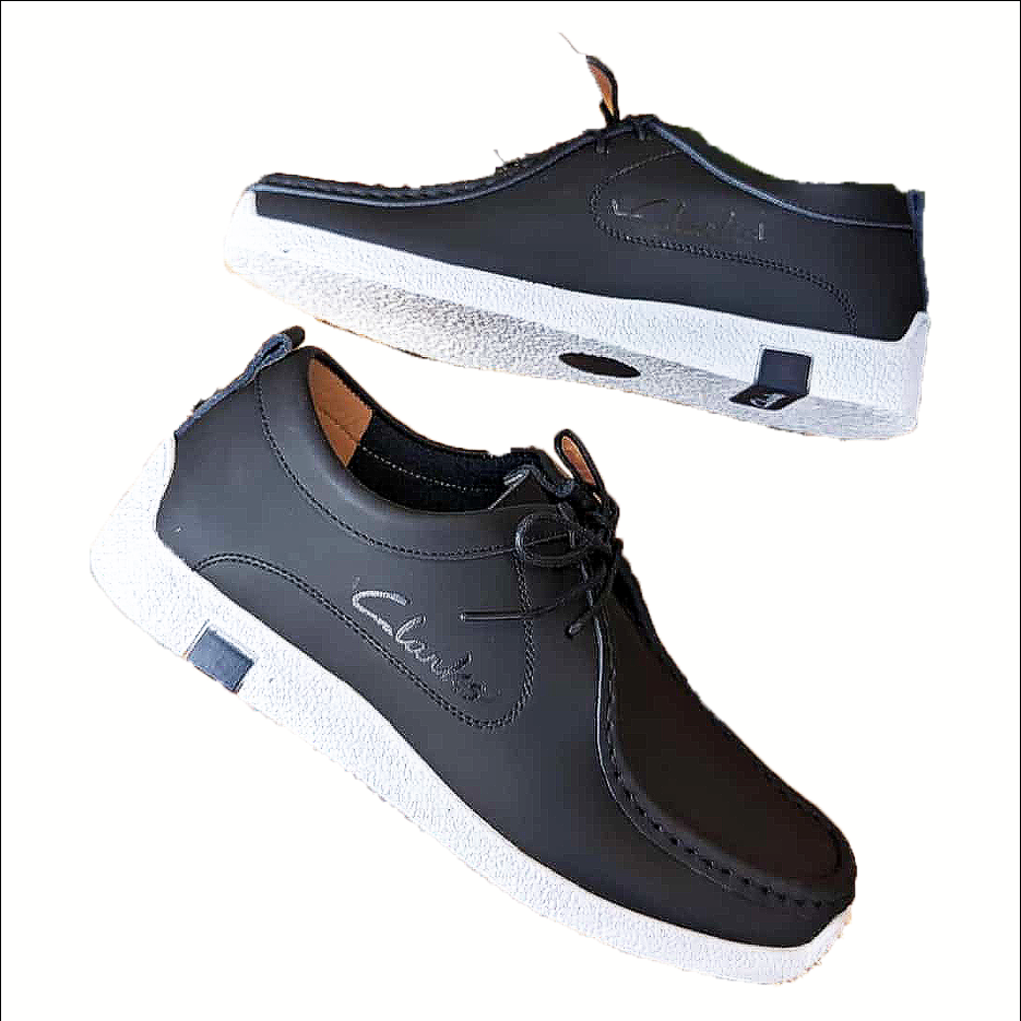 Laced Black Clarks